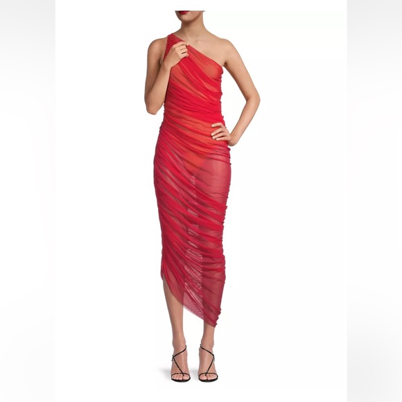 Diana gown red mesh size XS norma Kamali - Picture 3 of 7